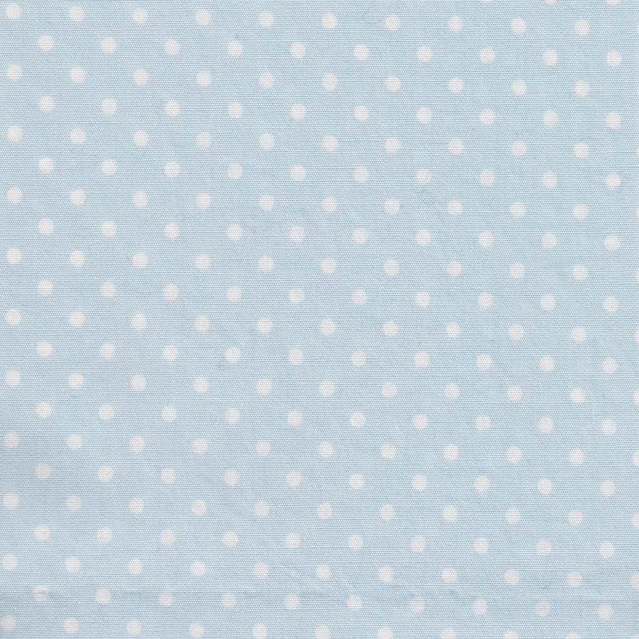 White Polka dot on Light Blue